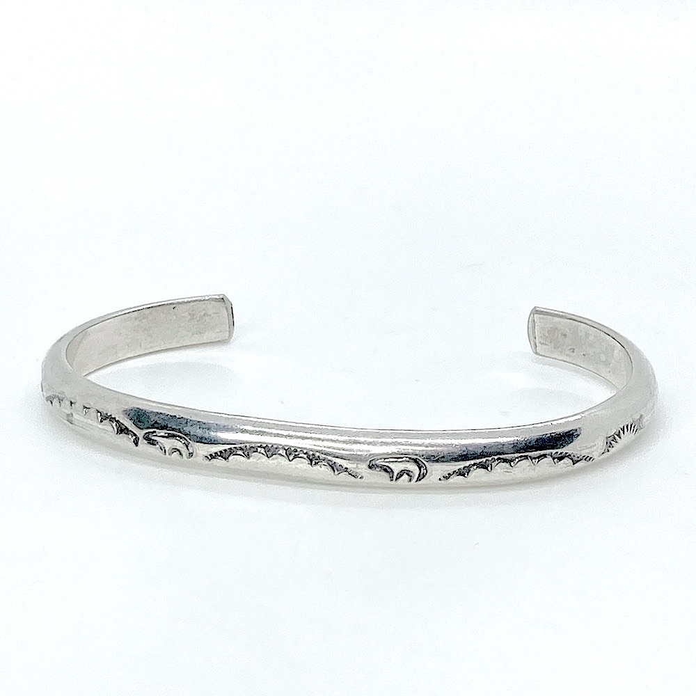 Edison Cummings Sterling Bear Design Rounded Cuff  5.5” + 1.5” Gap | 6mm | 22g